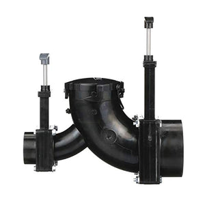 Valterra Ell Double Rotating Valve, Mess-Free Waste Valve For Rvs, Campers, Trailers, 3'' Hub X 1.5'' Hub X 3'' Bayonet Cap