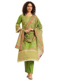 Libas Women'S Cotton Kurta Sets (400664_Green_L)