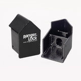 Padlock Guard,Hardened Steel,Blk,23/4L