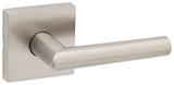 Kwikset 720MILSQT15 Milan Lever with Square Rose Passage Door Lock with 6AL Latch and RCS Strike Satin Nickel Finish