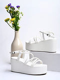 Shoetopia Girls P-7 White Platform - 4 Uk (Girls-P-7-White),White,4,B0CRPD2258