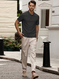 Leriya Fashion Solid Regular Fit Casual Old Money Polo t Shirt for Men (LF-MT-1138_Grey 2XL)