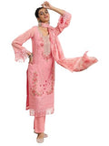 Libas Women'S Organza Kurta Set (49179_Pink