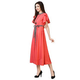 Oomph! Women'S Crepe A-Line Maxi Dress (Group 22_Blush Pink_M)