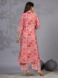 Gosriki Women'S Rayon Blend Straight Printed Kurta With Pant (Later Pink-Gs_L_Pink_Large),Pink,,B0CYH9M4TH