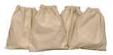 Arka Home Products 4 Multipurpose Drawstring Bags 100% Cotton Reusable (4 Bags Set)