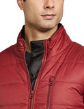 Fyltr Men'S Lightweight Winter Puffer Jacket With Contrast Piping Detail - Stand Collar | Full Zipper | Side Pockets | Ribbed Hem & Cuff,Bordeaux Red,Bordeaux Red,2Xl