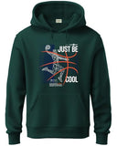 ADRO Basketball Design Hoodie for Men 320 GSM Soft Cotton Hoodies Long Lasting Printed Hoodie | Mens Hoodies | Sweatshirt for Men|H24-BCL-GRN-2XL Green,Green