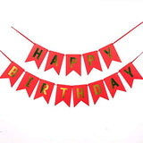 Funcart Happy Birthday Golden Letter BannerRed for Boys, Girls, Boyfriend, Girlfriend, Husband,Kids Bday Celebrations,Bunting T