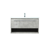 Elegant Decor Roman 36 Aluminum Alloy Mdf Single Bathroom Vanity In Gray