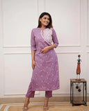 Fabnex Kurta Set For Women | Women Embroidered Kurta Set | Women Kurta Sets Kurtis | Women Kurta Pant Set (K-34-38) (In, Alpha, Xl, Pink)