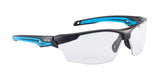 Bolle Safety 40301, Tryon Safety Glasses PLATINUM , Black/Blue frame, Clear lenses