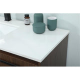Elegant Decor Sloane 48 Mdf And Steel Single Bathroom Vanity In Walnut