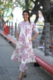 Anni Designer Women'S Rayon Viscose Straight Printed Kurta With Pant (Sunoni Lavender_S_Lavender_Small),Lavender,S,Rayon,Regular,