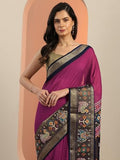 Libas Womens Woven Design Georgette Saree With Blouse Piece