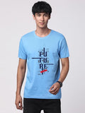 Adro Men'S Graphic Printed 100% Cotton T-Shirt - Regular Fit, Printed T-Shirts For Men (Rn24-Ftr-Sk_Sky Blue_Xl)