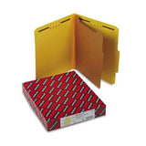 Smead FourSection Colored Pressboard Top Tab Classification Folders with One Divider FOLDER,CLAS,TP TAB,LTR,YW (Pack of2)