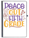 UDNAG Ruled Notebook Diary School Teacher | Peace Out 5th Grade, [A5 80Pages 80GSM]