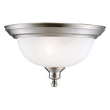 Design House 510297 Bristol Traditional 2-Light Indoor Flush Mount Ceiling Light Dimmable Alabaster Glass for Bedroom Dining Roo