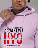ADRO Hoodie for Men 320 GSM Soft Cotton Hoodies Long Lasting Prints New York Hoodie for Winter | Mens Hoodies | Sweatshirt for Men|H24-NYC-PU-M Lavender,Lavender