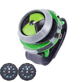 Klyza Ben 10 Digital Projector Watch For Kids, Green And Black Plastic Toy With Alien Character Display, Manual Operation, Ages 
