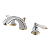 Kingston Brass Kb974B Victorian Widespread Bathroom Faucet, 8-Inch Adjustable Center, Polished Chrome/Polished Brass