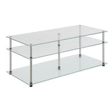 Convenience Concepts Designs2Go Classic Glass 3 Tier Coffee Table, Glass