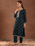 Libas Women'S Silk Blend Kurta Set (49506 Teal Xl
