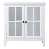 American Furniture Classics 22600 Glass Door Cabinet, White