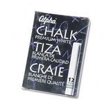 Alpha Nontoxic Low Dust Chalk, 12 Sticks/Pack [Set of 4]