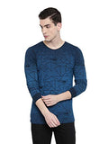 Adro Men'S Full Sleeve Cotton Printed T-Shirts (Fr5-5-Pri-Nb_Navy_S)