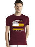 Adro Men'S Usa American Flag Printed Cotton T-Shirts (Rnr-M-Nww-Bg_Maroon_L)