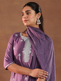 Libas Women'S Silk Blend Kurta Set (Gs1030 Mauve Xl