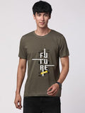 Adro Men'S Graphic Printed 100% Cotton T-Shirt - Regular Fit, Printed T-Shirts For Men (Rn24-Ftr-Ol_Olive_L)