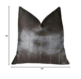 Plutus Brands Tip Dyed Mink Throw Pillow, 18 X 18, Dark Brown