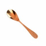 ECOMISTIQ Copper Bowl Spoon Chopstick Set Brass Copper Bowl Set Food Safe Tableware, Copper, Small Spoon