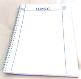 Sukechi Upsc Mains Practice Notebook, A4 Size, White, 200 Pages, Pack Of 1, Spiral Bound, Answer Writing Copy For Gs Essay Optio