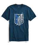 Adro Mens Attack On Titan Cotton T-Shirt (2Xl, Steel Blue)