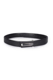 Men Black Solid Leather Belt