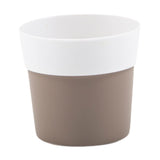 Hug A Plant | Arty White 14Cm Round Plastic Pot For Home & Garden (14Cm | 5.5 Inch, Pack Of 1, White)