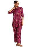 Libas Women'S Silk Blend Co-Ords (99236_Pink_S)