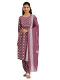 Libas Women'S Cotton Kurta Sets (400549_Mauve_Xl)