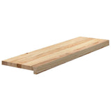 vidaXL Stair Tread Set of 4 Natural Oak Solid oak wood