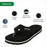 Ortho Joy Extra Soft Doctor Ortho Slippers For Men - Black,Black,13,B09SB5NZFD