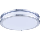 Living District Daxter Contemporary Metal Led Surface Mount In White And Nickel