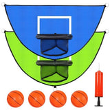 2PCS Large Trampoline Basketball Hoop Set 35.4 19.7 with 4 Mini Balls and 1 Pump-Indoor & Outdoor Game-Easy to Install-Trampoli