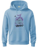 Adro Men'S Cotton Blend Neck Hooded Sweatshirt (H24-Luffy-Sk_Sky Blue
