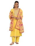 Libas Women'S Silk Blend Kurta Sets (99192_Yellow_M)
