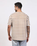 Leriya Fashion Mens T-Shirt | T Shirt For Men| Oversized T Shirt For Men| Loose Fit T Shirt For Men (X-Large, Light Orange)