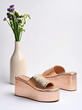 Shoetopia Girls P-Glitter Pink Wedge Sandal - 2 Uk (Girls-P-Glitter-Pink),Pink,2,B0CQK67MXP